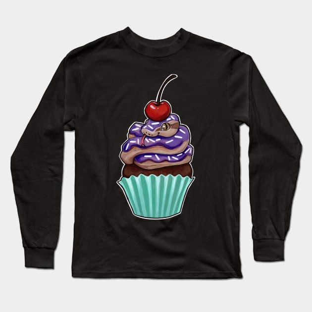 Cupcake snake Long Sleeve T-Shirt by BiancaRomanStumpff